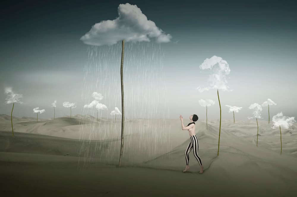 Surreal Desert Rain by Christine von Diepenbroek — canvas wall art