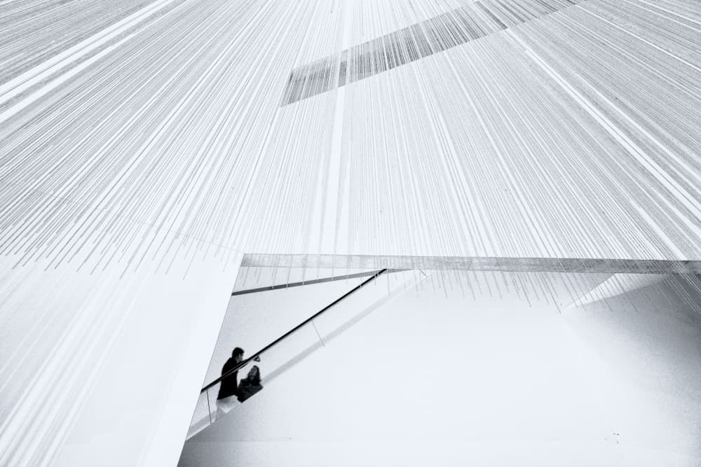 Geometric Stair Ascent by Amnon Eichelberg — canvas wall art