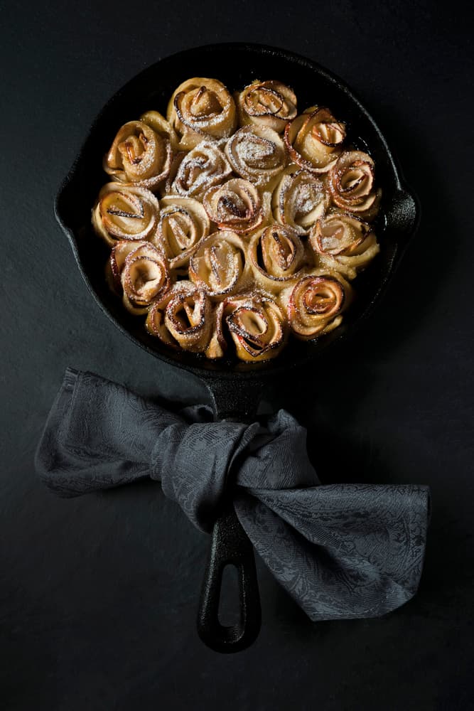 Apple Roses Skillet by Diana Popescu — canvas wall art