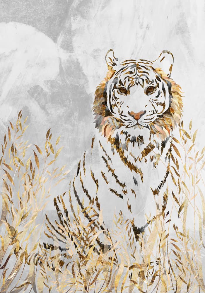 Regal Golden Tiger by Sarah Manovski — canvas wall art