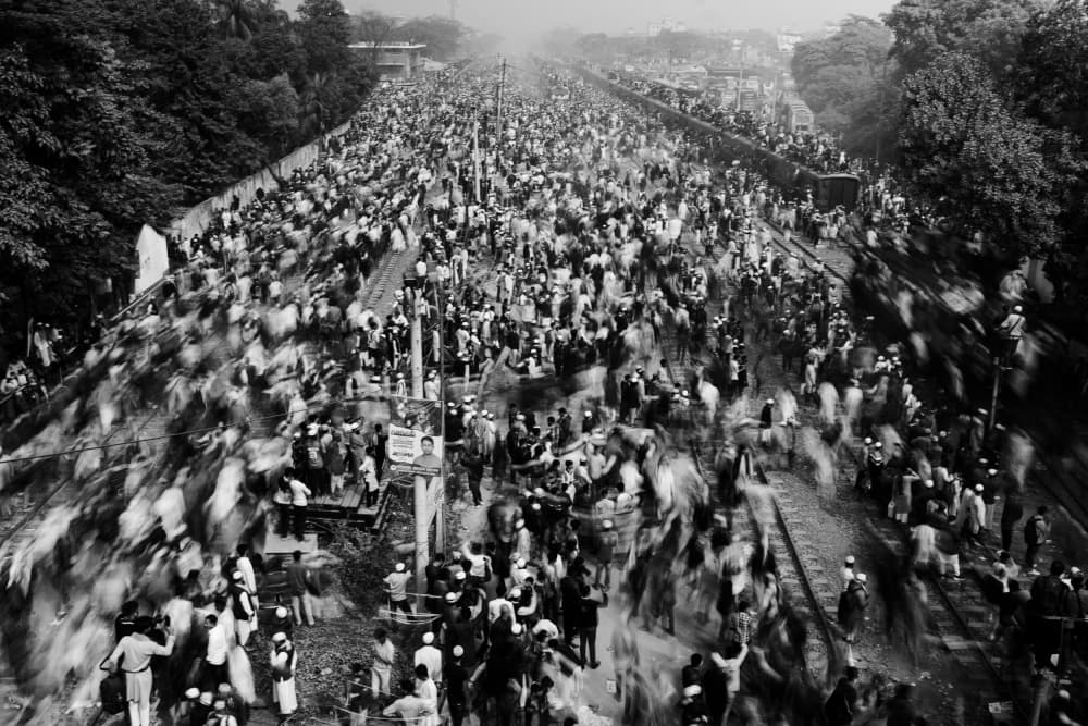 Historic Crowd Movement by Md. Arifuzzaman — canvas wall art