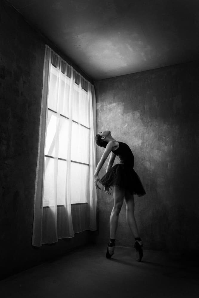 Ballerina By Window Light by Antonyus Bunjamin (Abe) — canvas wall art