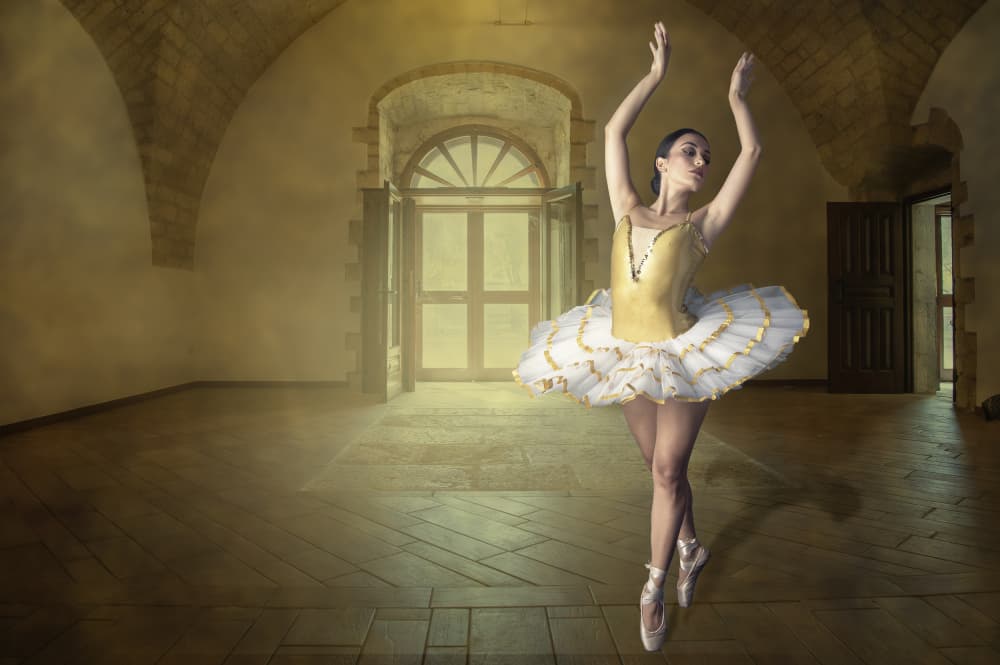 Graceful Ballerina Dance by Pasquale Guerra — canvas wall art