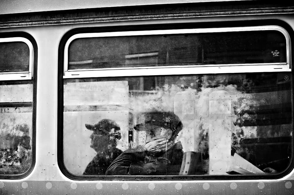 Train Window Reflections by Nicoleta Gabor — canvas wall art