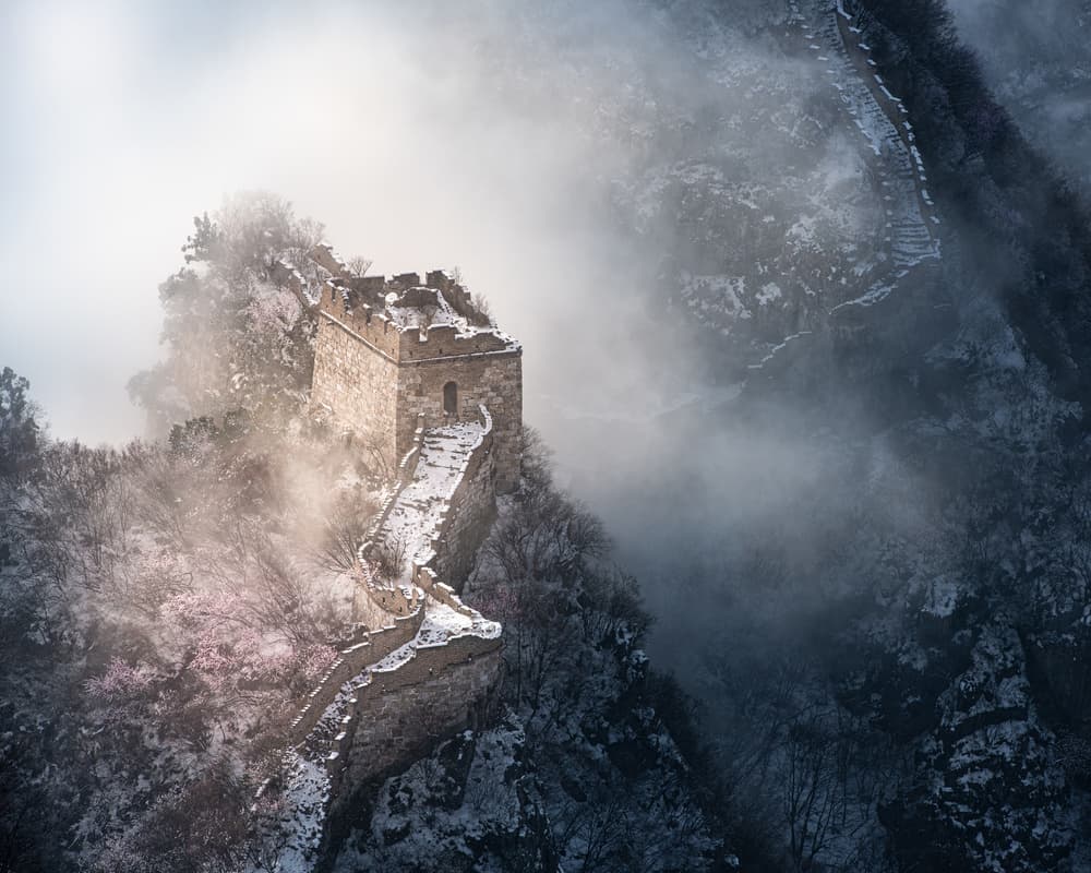 Great Wall Winter Fog by Simoon — canvas wall art