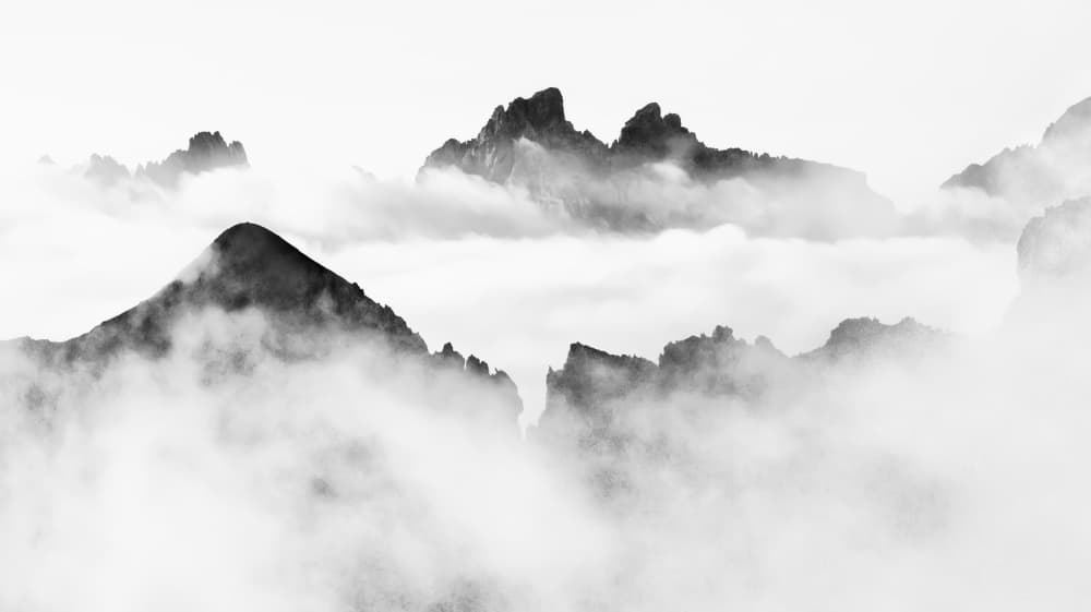 Misty Mountain Peaks by Gary Perlow — canvas wall art