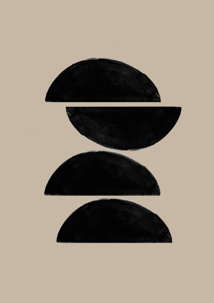 Stacked Halves by THE MIUUS STUDIO — canvas wall art