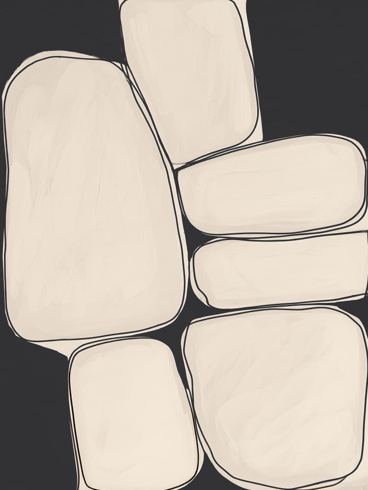 Stacked Organic Forms by Flow Line — canvas wall art