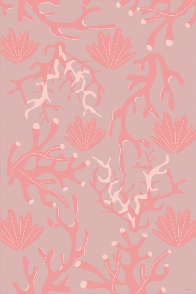 Blush Coral Pattern by Sue Skellern — canvas wall art