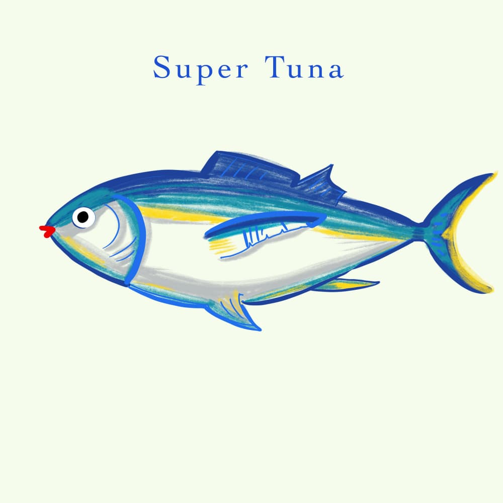 Vibrant Tuna Illustration by sucidraw — canvas wall art