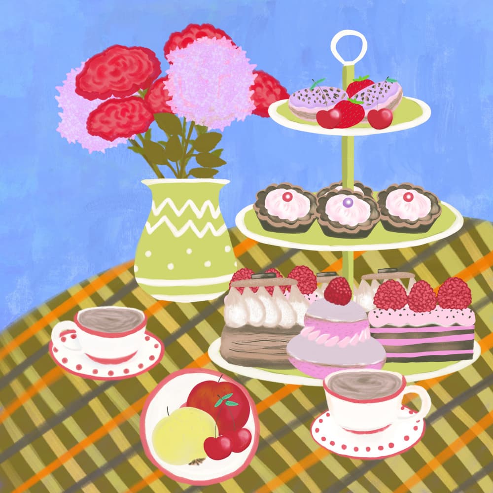 Sweet Tea Party by Aliya Putrus — canvas wall art