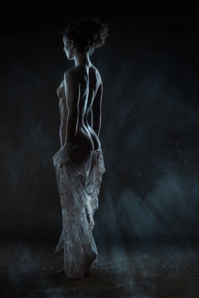 Elegant Nude Silhouette by Jan Slotboom — canvas wall art
