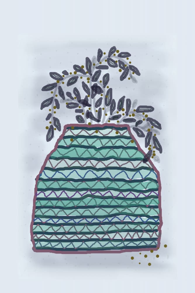 Bohemian Patterned Vase by Christina Sillen — canvas wall art