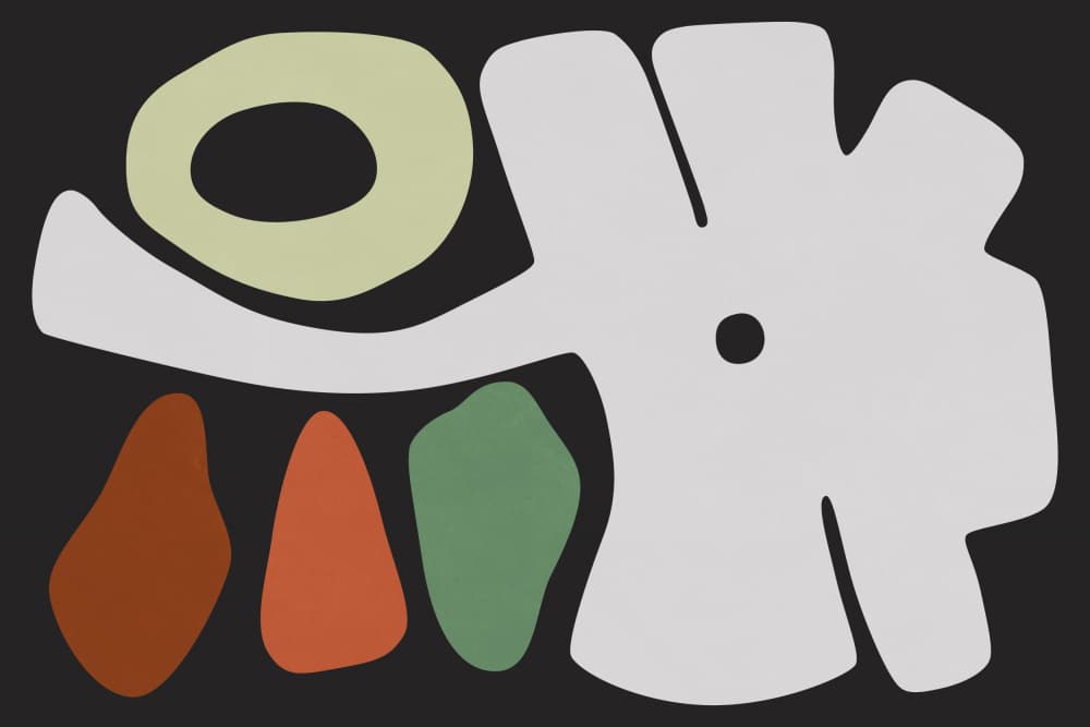 Organic Abstract Shapes by amini54 — canvas wall art