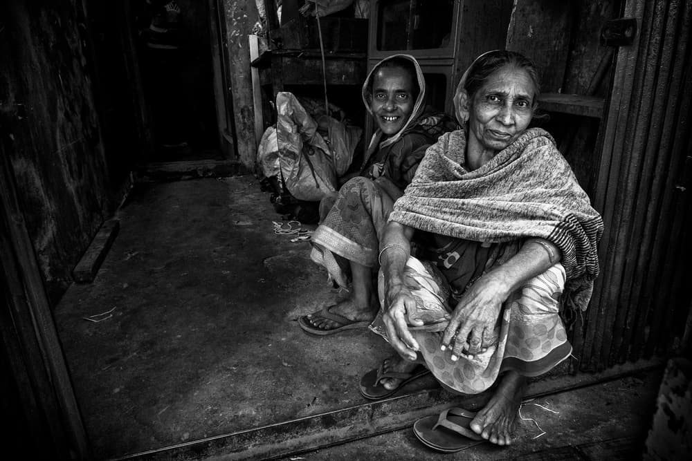Elderly Women's Gaze by Elena Molina — canvas wall art