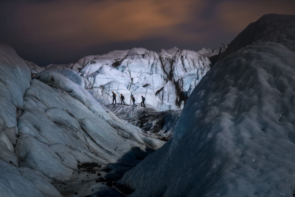 Glacial Night Journey by John-Mei Zhong — canvas wall art