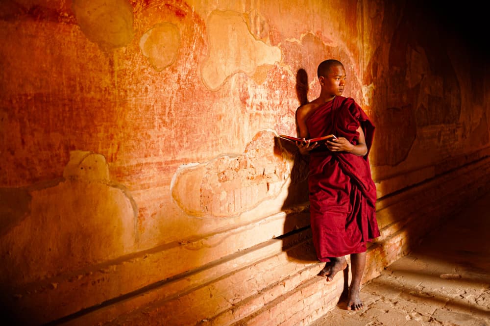 Contemplative Temple Monk by John Yuk Kong Chung — canvas wall art