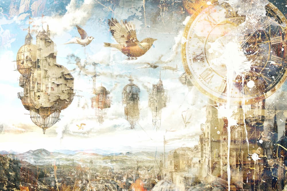 Timeless Floating City by Rafal Kulik — canvas wall art