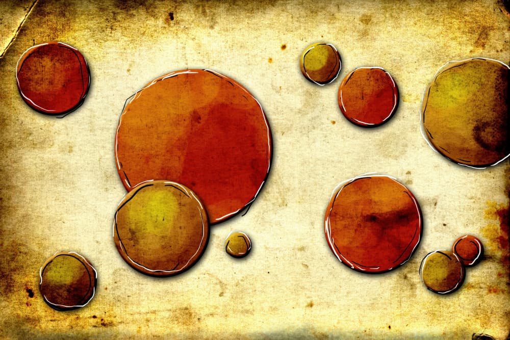 Rustic Abstract Orbs by Rafal Kulik — canvas wall art