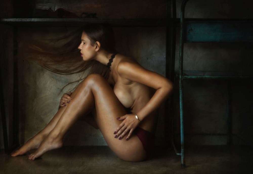Pensive Female Form by Sebastian Kisworo — canvas wall art