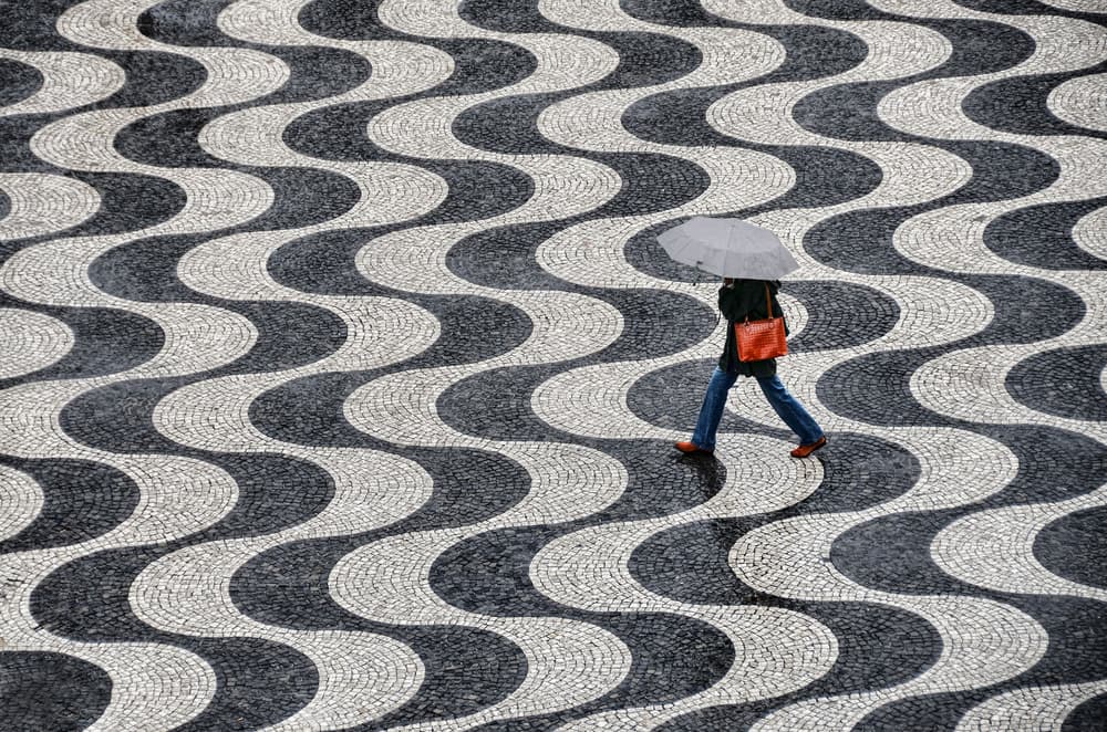 Wavy Promenade Stroll by Renate Reichert — canvas wall art