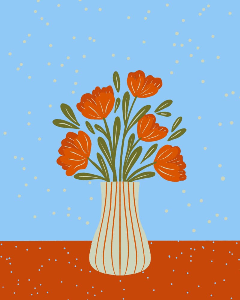 Vibrant Orange Flowers by Angela Minca — canvas wall art