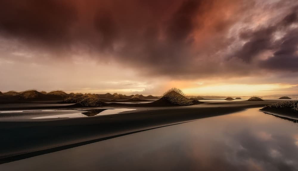 Moody Dune Reflections by Javier de la Torre — canvas wall art