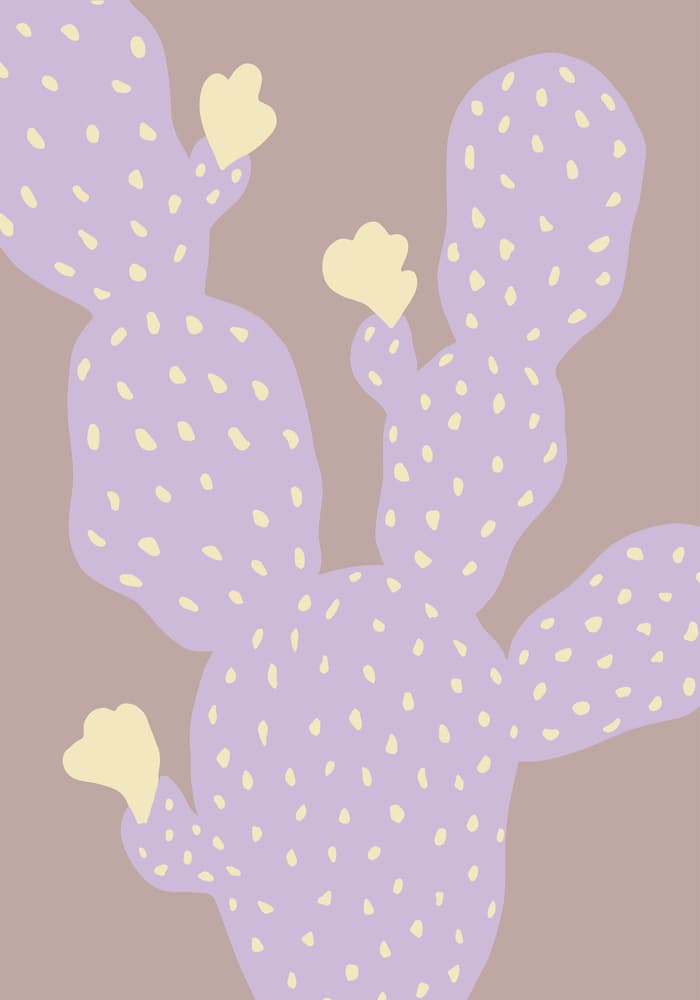 Purple Cactus Bloom by Pictufy Studio — canvas wall art