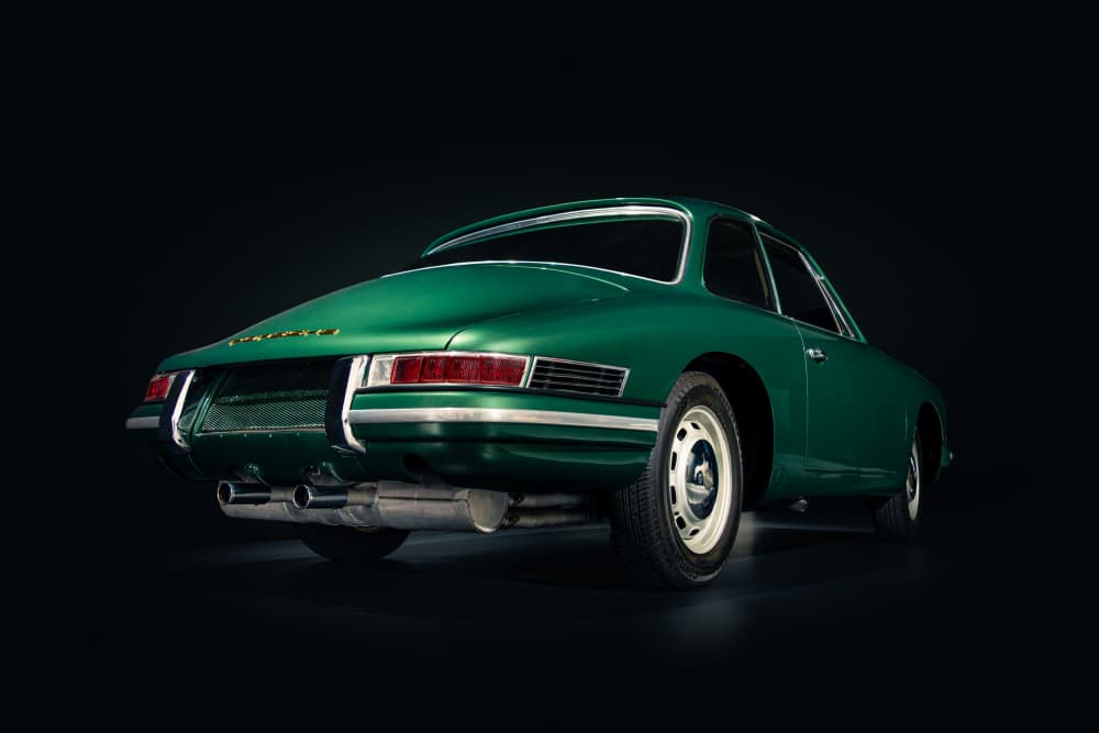 Classic Green Sports Car by Alaa Nour — canvas wall art