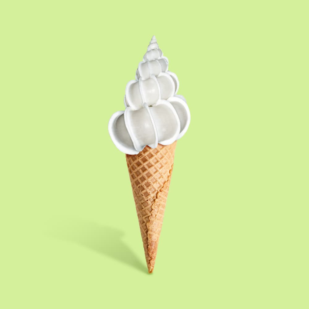 Swirled Ice Cream Cone by Artem Pozdniakov — canvas wall art