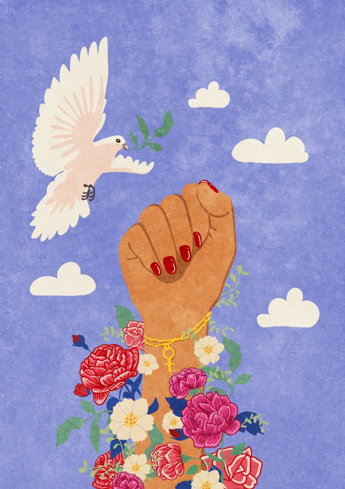Feminist Fist by Raissa Oltmanns — canvas wall art