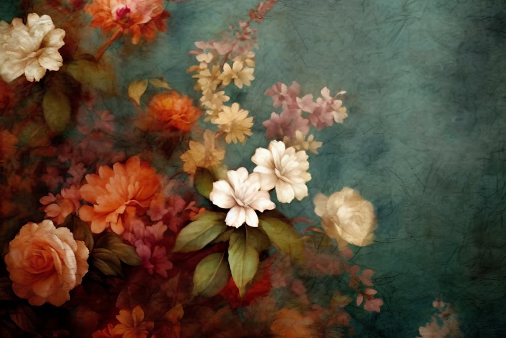 Moody Floral Elegance by Bilge Paksoylu — canvas wall art