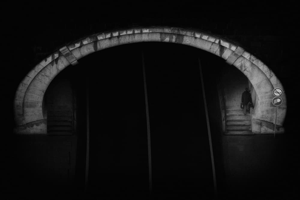 Man Under Dark Arch by Rui Correia — canvas wall art