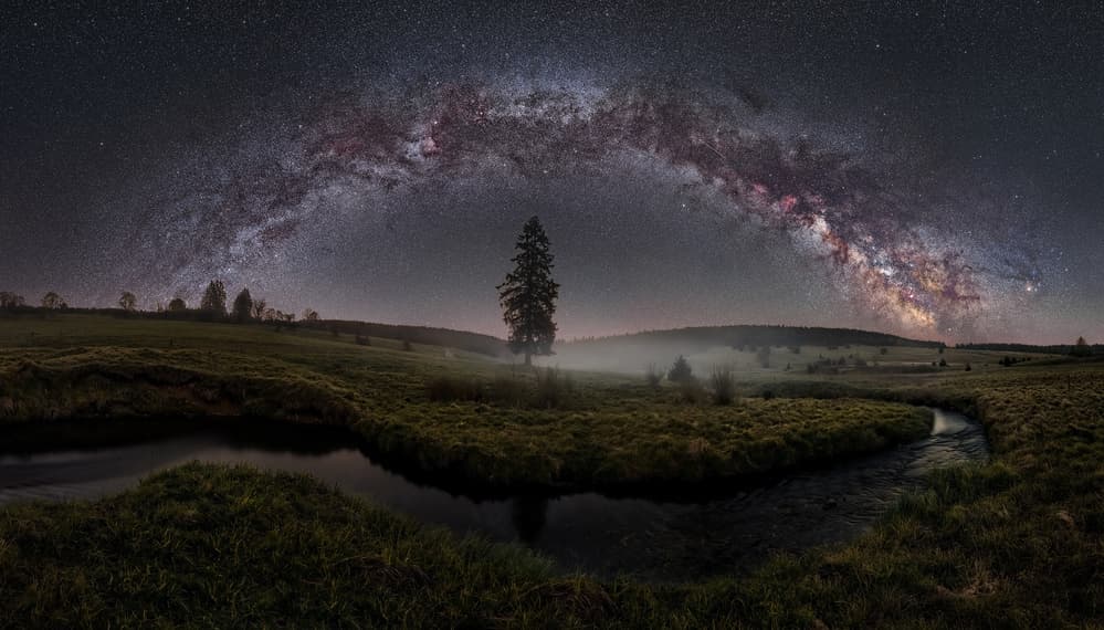 Milky Way River Landscape by Jan Šmíd Master QEP — canvas wall art