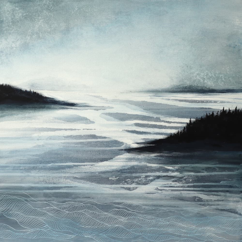 Misty Mountain Waters by Ania Witwitzka — canvas wall art