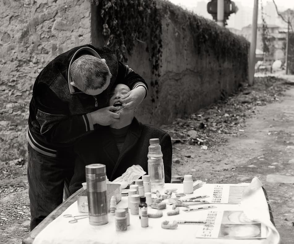 Traditional Street Dentist by Nicolas Marino — canvas wall art