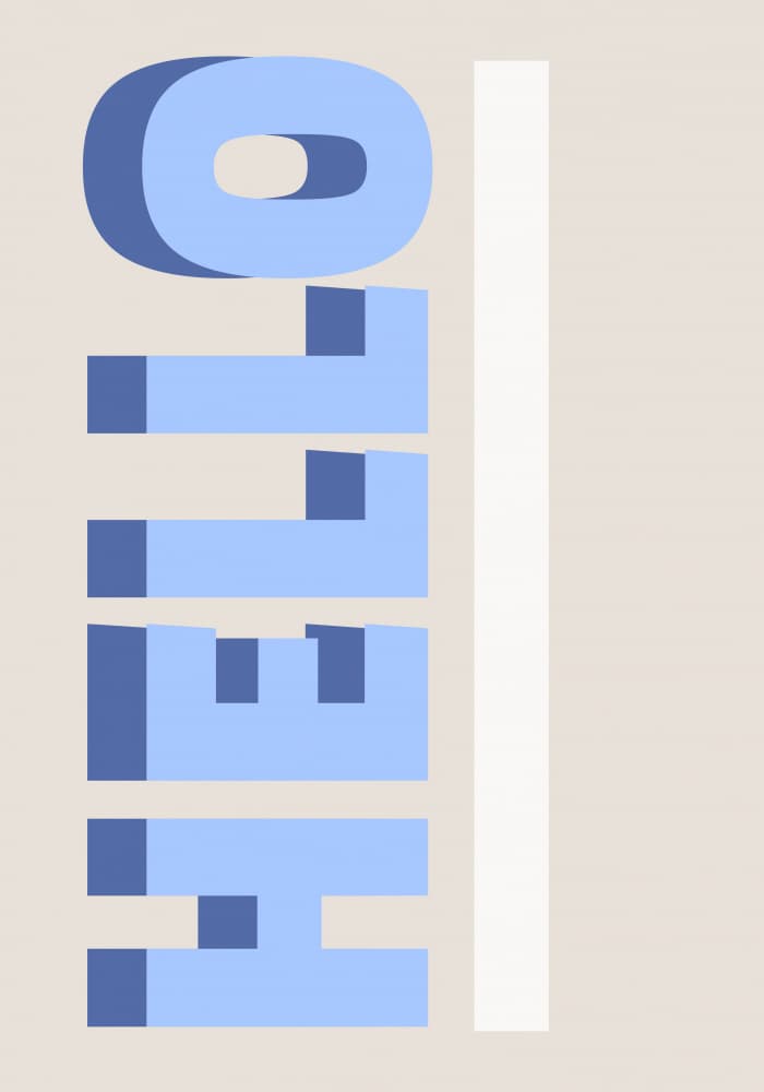 Inverted Greetings by Athene Fritsch — canvas wall art