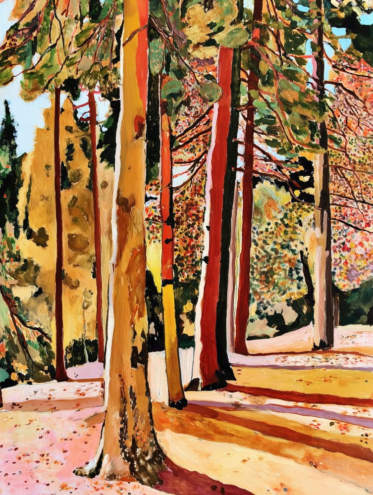 Autumn Tree Shadows by CATS AND DOTZ — canvas wall art