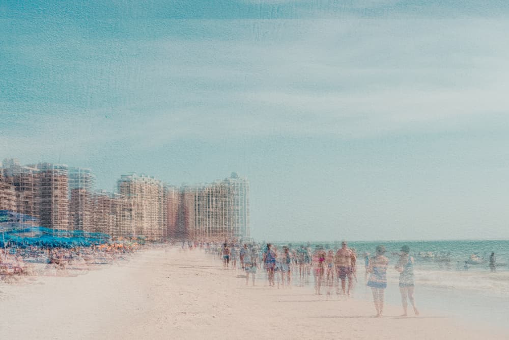 Dreamy Beach Stroll by Cindy Liu — canvas wall art