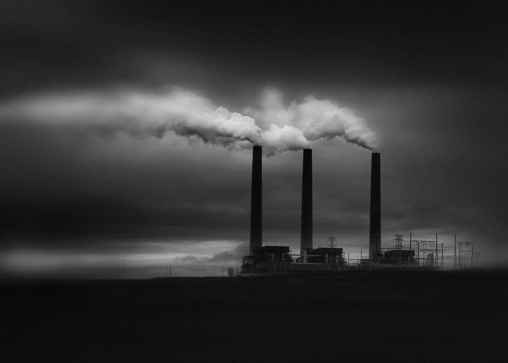 Industrial Smoke Stacks by Leah Guo — canvas wall art