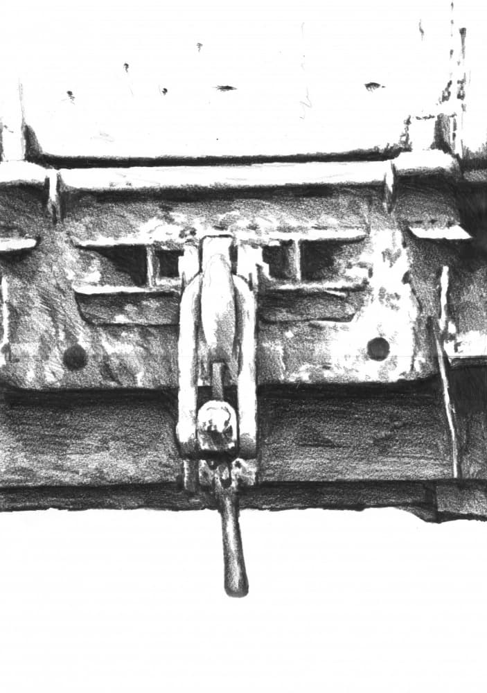 Industrial Clasp Drawing by Kulik — canvas wall art