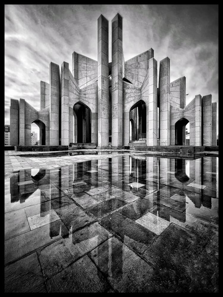 Modern Monument Reflection by AMIR ALI NAVADEH SHAHLA — canvas wall art