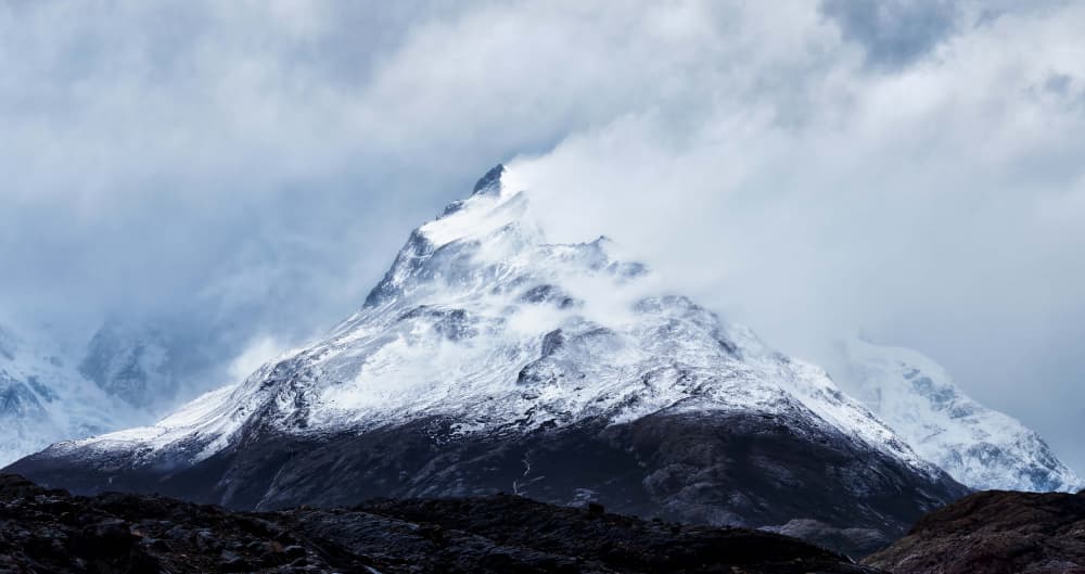 Majestic Winter Mountain by Lucas Hungaro — canvas wall art