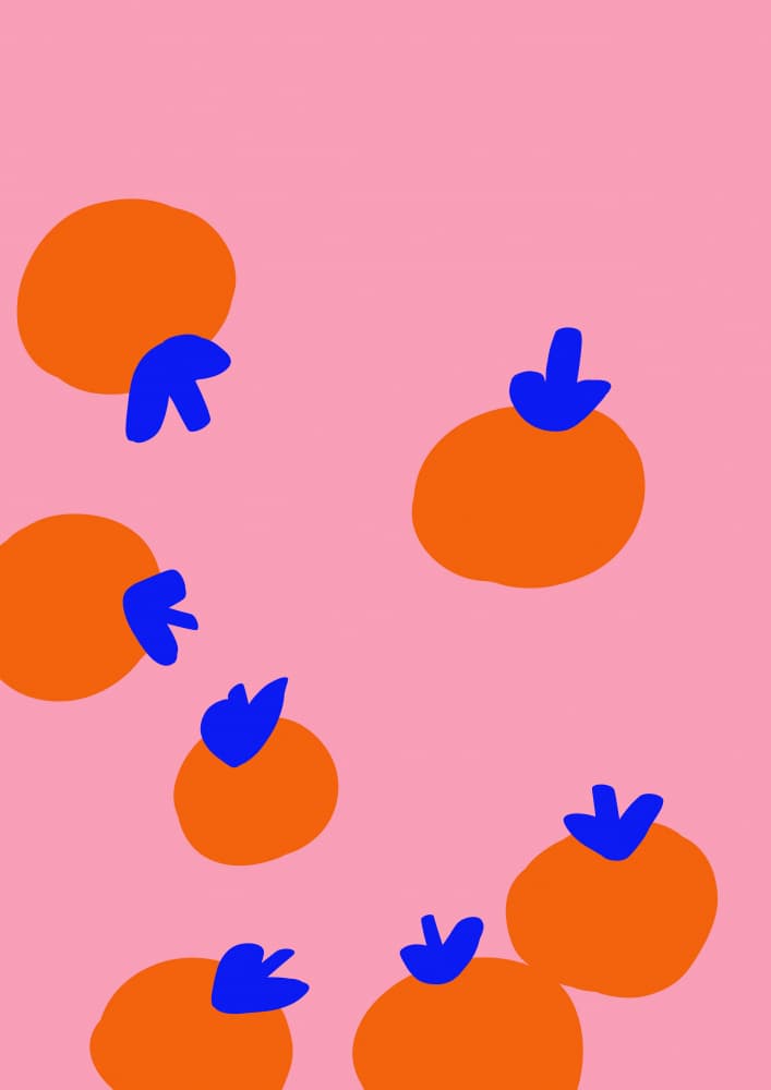 Playful Orange Fruit by Ute Arnold — canvas wall art