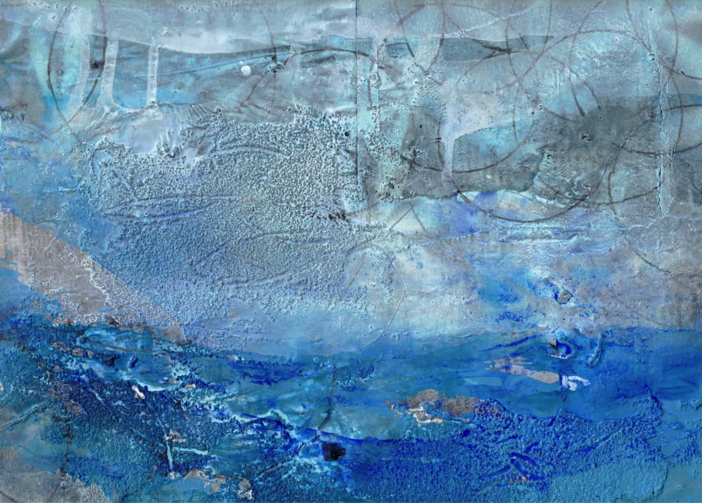 Deep Blue Abstraction by Deb Chaney — canvas wall art