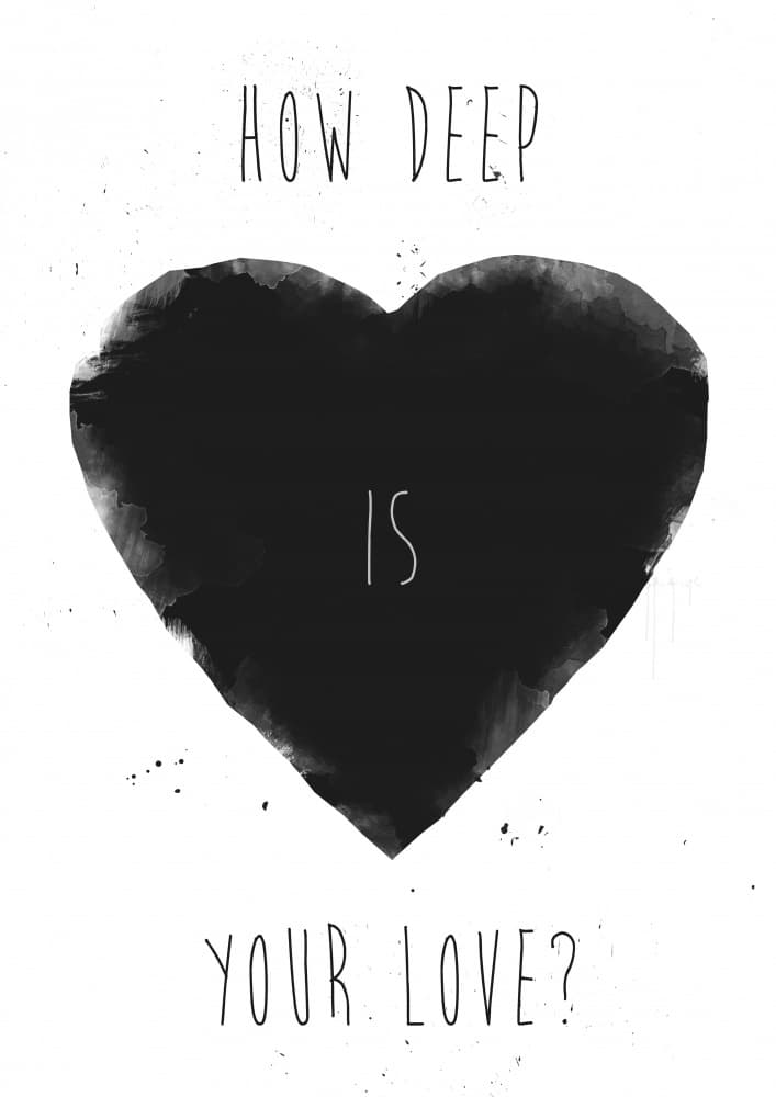 How Deep Is Your Love Heart by Balazs Solti — canvas wall art