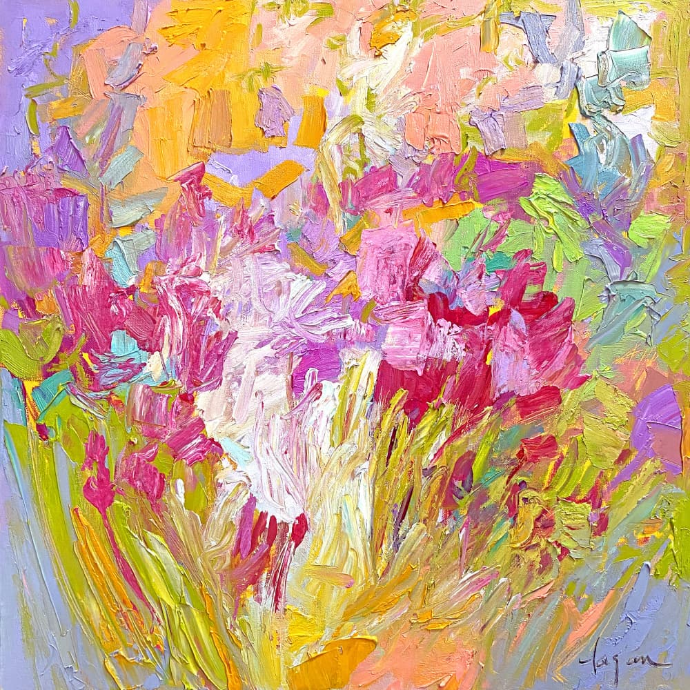 Brushstrokes Colorful Palette by Dorothy Fagan — canvas wall art
