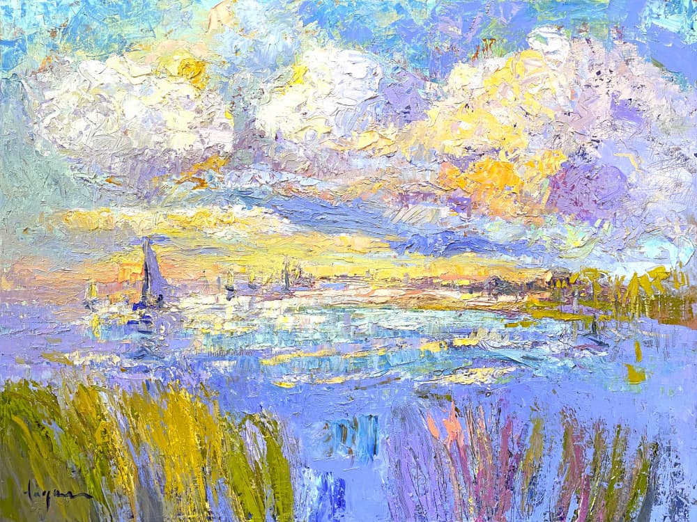 Dreamy Coastal Skies by Dorothy Fagan — canvas wall art