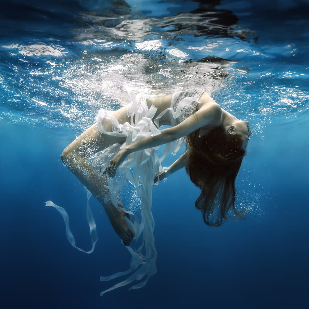 Ethereal Underwater Flow by Dmitry Frizel — canvas wall art