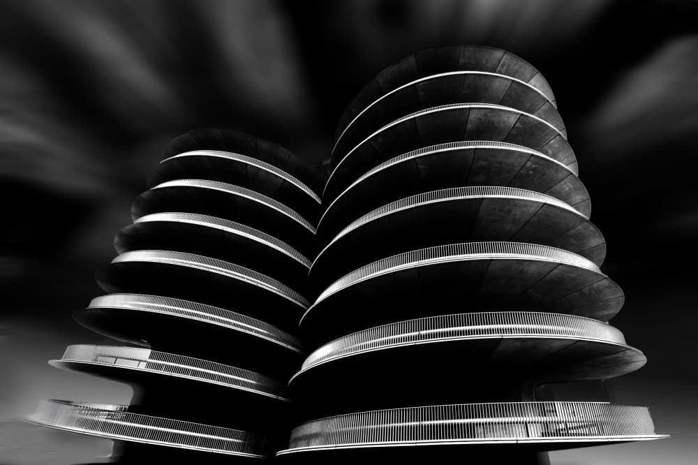 Modern Architectural Spirals by Henk Langerak — canvas wall art